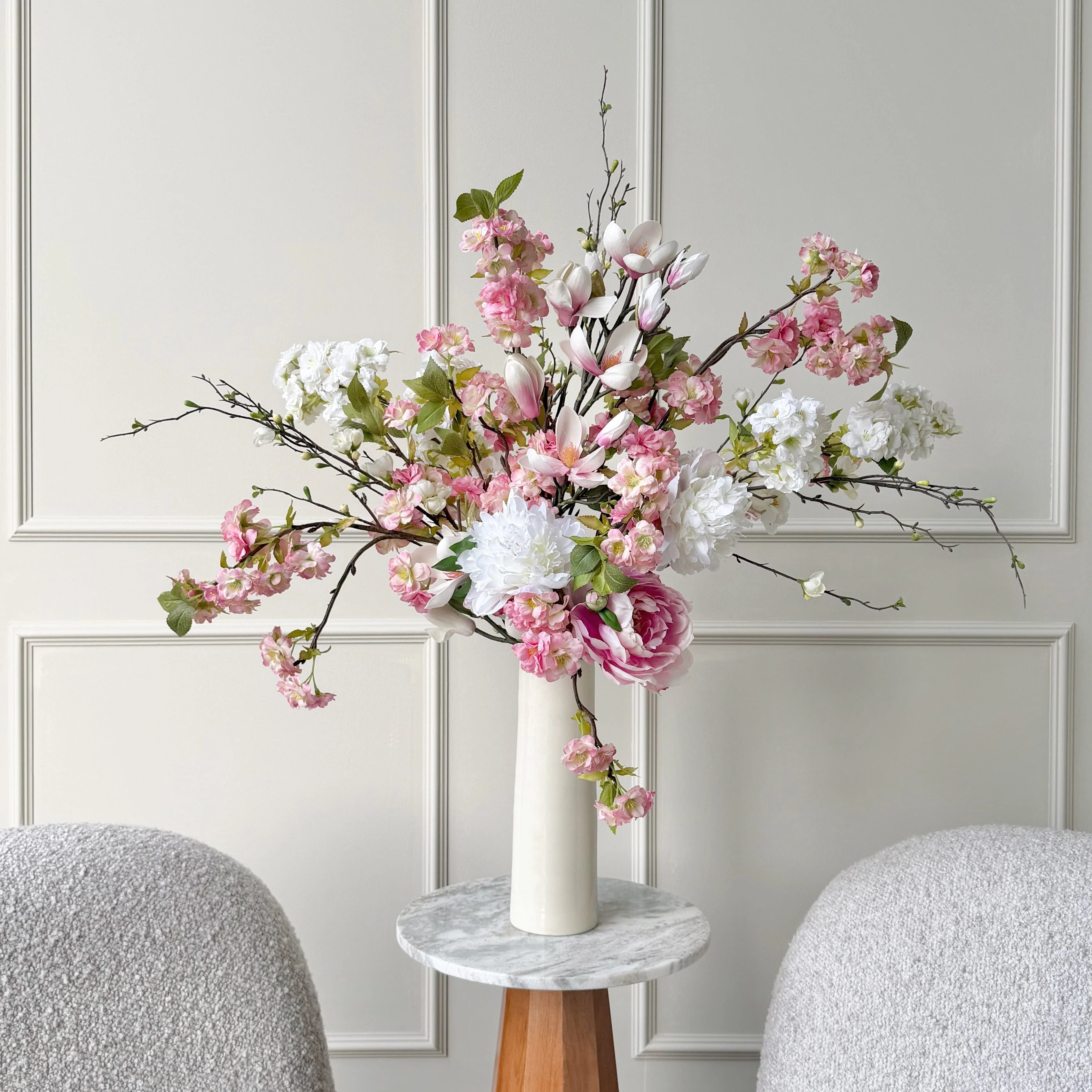Artificial Magnolia Flowers & Branches